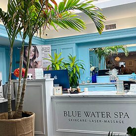 Blue Water Spa front desk