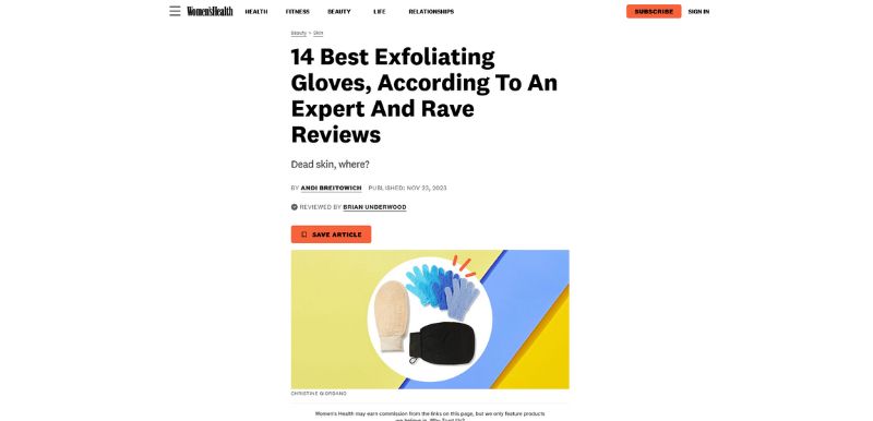 An image featuring a blog: 14 Best exfoliating gloves, according to an Expert... [ad2153]