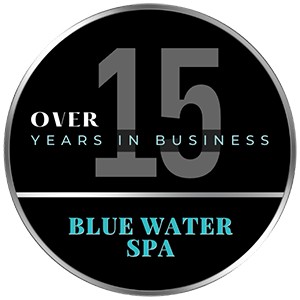 Blue Water Spa badge saying over 15 years in business. [f59b30]