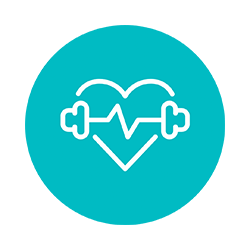 Icoone treatment fitness icon. [4fbced]