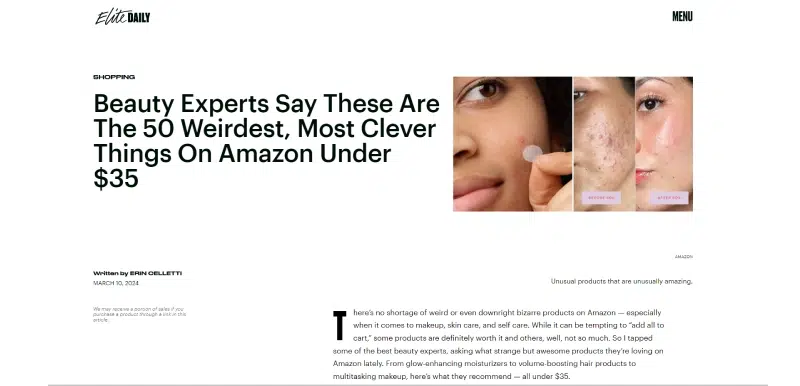 An image featuring EliteDaily blog: Beauty Experts Say These Are The 50 Weird... [9fe70f]