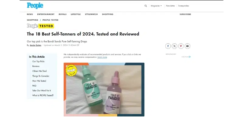 An image featuring People blog: Best Self-Tanners of 2024, Tested and Reviewed. [dfb32a]