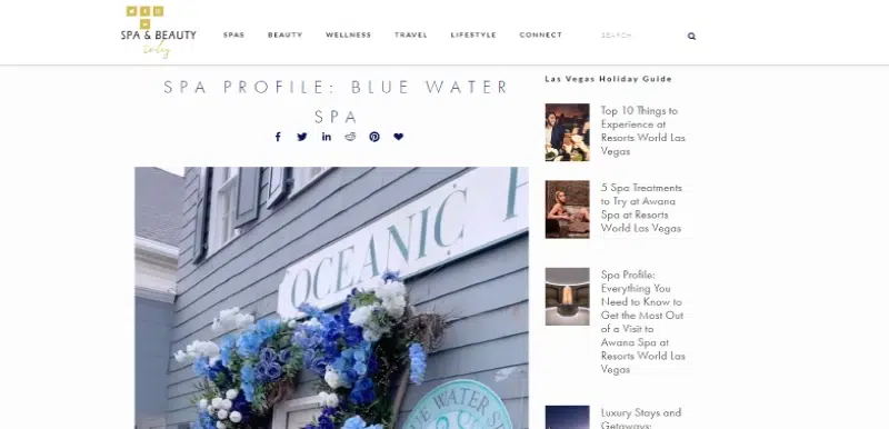 An image featuring a Spa and Beauty blog: Spa Profile-Blue Water Spa [ebb4ec]